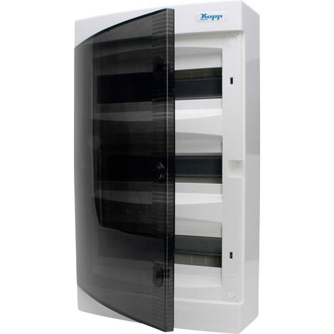Boîtier de distribution en saillie KOPP N36C, IP40, avec porte, 3 rangées, 36 pôles