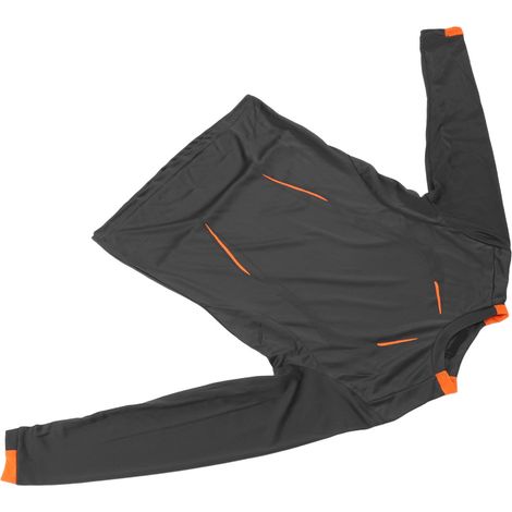 T-shirt homme Dry Fit pour l'été, respirant, à manches longues, séchage rapide, imprimé fin, idéal pour la salle de sport et les activités de plein air. Gris foncé, taille M. (1/5)