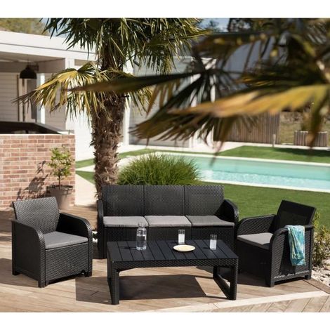 Allibert by Keter SanRemo salon de jardin gris graphite (1/5)