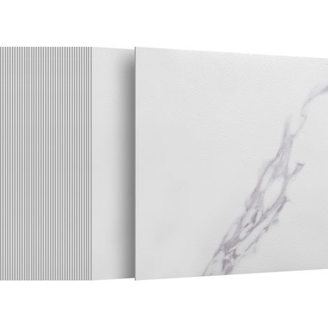 Carrelage adhésif effet marbre blanc 30x30cm, lot de 40 pièces (1/3)