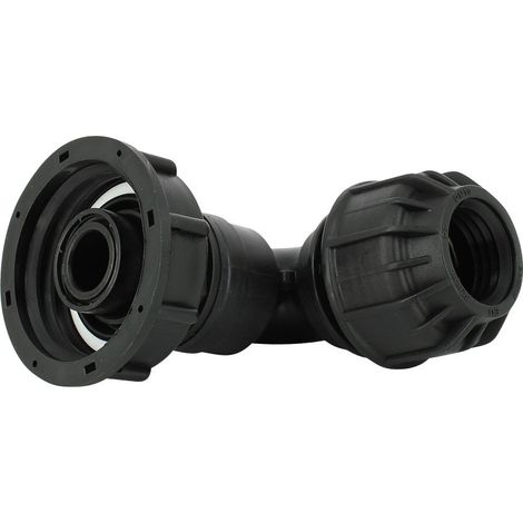 Multicuves – Raccord cuve eau S60X6 – Coudé compression Ø 32 mm – Pour cuves 1000L – Fixation sur vanne S60X6