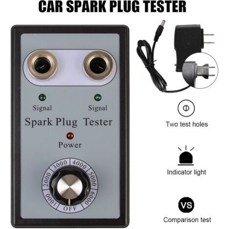 NALOOKAMIC D��tecteur de testeur de bougie d'allumage automobile - Outil de diagnostic d'analyseur de bougie d'allumage �� deux trous