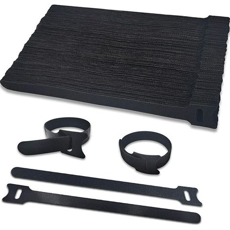 100 attaches Velcro pour organiser et organiser tous les câbles, sangles auto-agrippantes non adhésives de 12 mm de large pour l'extérieur, salle à outils (1/5)