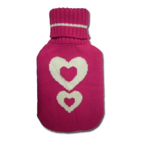 FPLUS bolsa agua caliente 2 litros corazones pink 03001508 , bolsa agua caliente 2 litros corazones pink 03001508