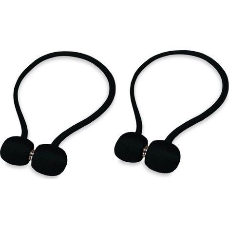 CALAMITA ferma TENDA SMART © TIEBACK fibbia per tende 2 PEZZI Nero