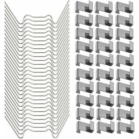 Clips de Fixation pour Serre Type Z et W en Acier Inoxydable Résistant aux Intempéries Lot de 100 Pièces (1/4)