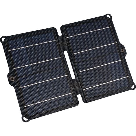 Panneau solaire pliable 8 W 5 V, mini chargeur solaire en silicone polycristallin, module solaire portable haute efficacité avec deux sorties USB (1/2)