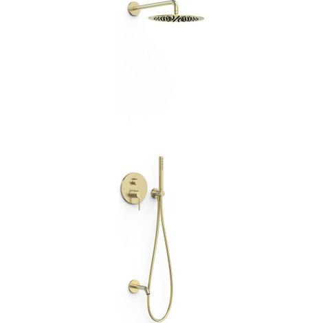Kit mitigeur encastré 3 voies Rapid‑box pour douche Study Cava doré - TRES 26237302CA