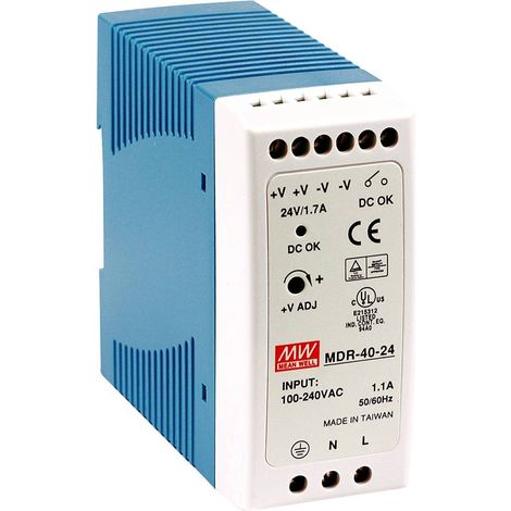 MEANWELL MDR-40-48 ALIMENTATORE PER GUIDA DIN 48 V/DC 0.83 A 40 W 1 X (1/2)