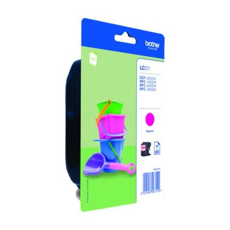 Cartucho de Tinta Original Brother LC-221MBP Magenta (1/5)