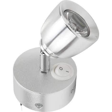 Lampe de lecture LED 12-24 V CC, haute luminosité, lumière blanche chaude, pour camping-car, camions, caravanes, remorques, bateaux et yachts (argenté). (1/5)