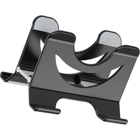 Support Portable en Abs Silicone pour Ordinateur Portable Noir Ventilé et Résistant à l'abrasion Rehausseur Ergonomique et Fonctionnel pour Bureau (1/5)