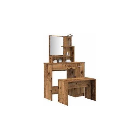 Ensemble de coiffeuse vieux bois bois d'ingénierie (1/5)