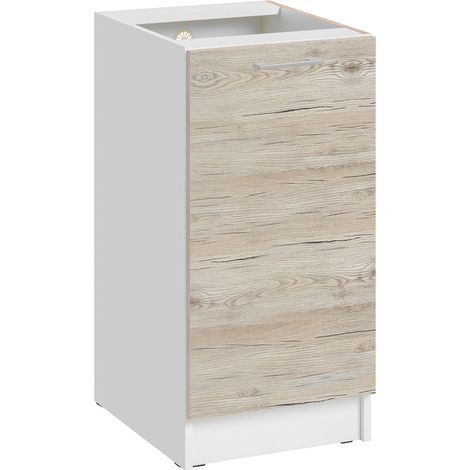 Mobile base da cucina Eco Noce sbiancato a 1 anta L 40 cm (1/5)