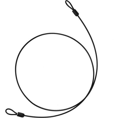 Câble antivol vélo et trottinette acier gainé plastique noir - Sécurité renforcée (1/5)