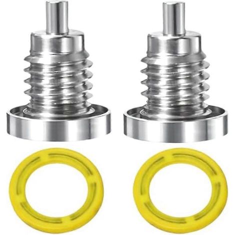 Bouchon de vidange magnétique pour embase d'engrenages de moteur hors-bord Mercury (réf. 8M0058389) - Joint à vis pour orifice de remplissage et de vidange d'huile - 2 pièces (1/5)