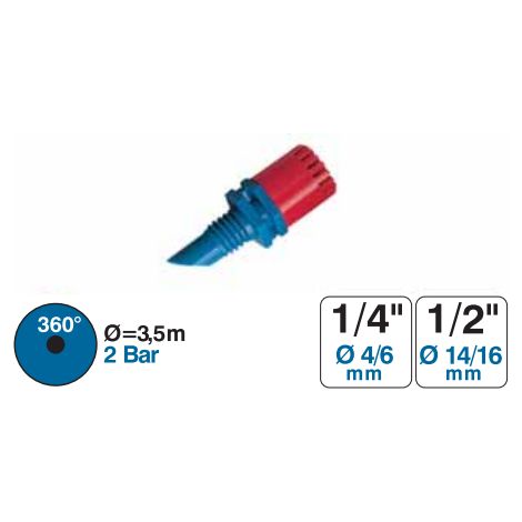 UNIFLEX 830332 - 5 MICROIRRIGATORI 360°