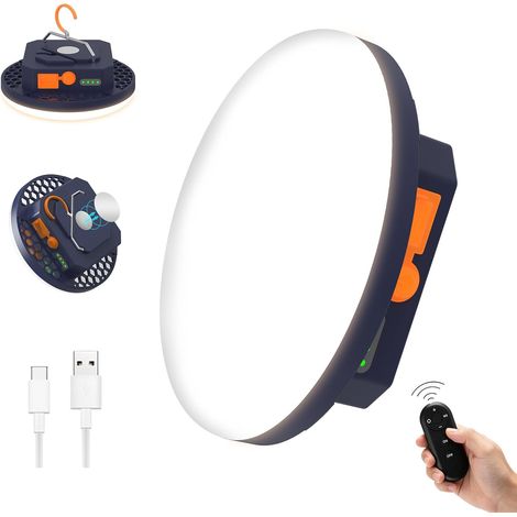 Rechargeable Camping Lamp 10000 mAh, Adjustable Brightness (30W Remote) (1/5)