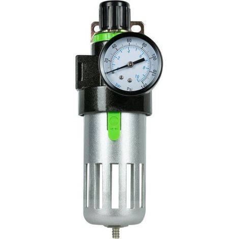 Filtre épurateur pour compresseur – Raccord femelle BSP 1/4 – Pression 10 bars – Capacité 150 ml – Élimine humidité et contaminants (1/2)