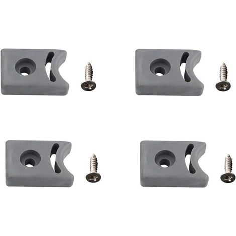 Butée En Caoutchouc Pour Porte De Cabine De Douche - 25 X 18 X 7 Mm - Pour Roulettes De Porte - Lot De 4 (1/5)