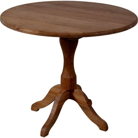 Table à manger ronde 90 cm en chêne - GINA