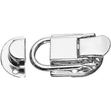 Lot de 5 loquets de fermeture à nœud en nickel pour valise, guitare ou étui à musique.