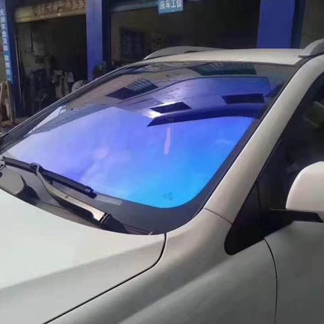 1.52M x 30M Windshield Tint Film Chameleon Blue, VLT 67% Car Tinted Windows Blinds Protective Films, Color Changing Car Tinted (1/5)