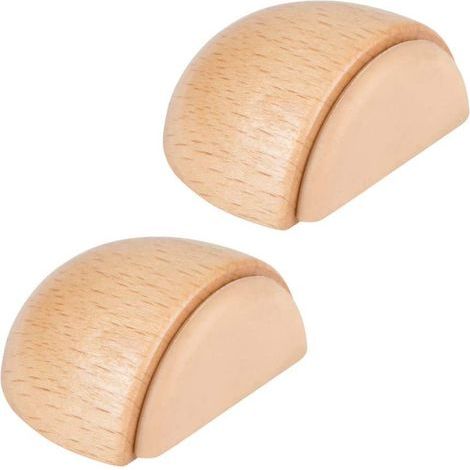 Butée de porte autocollante    - Butée de porte en bois - Butée de porte autocollante - Butée de porte autocollante en chêne naturel [2 pièces] (1/5)