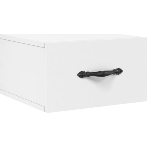 Maison Exclusive - Mesita de noche de pared blanco 35x35x20 cm
