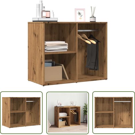 vidaXL Armoire de dressing chêne artisanal 80x40x65 cm bois ingénierie (1/5)