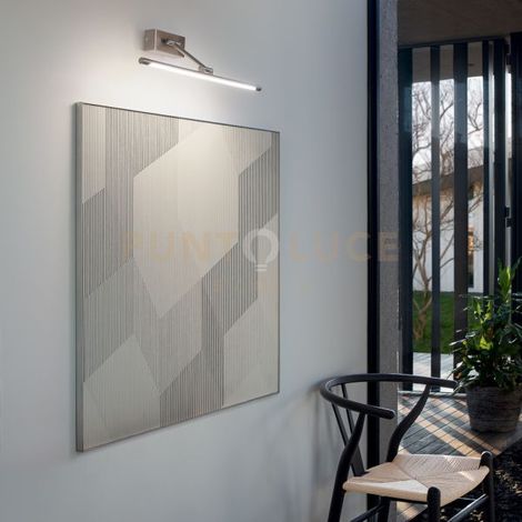 GAP450C- APPLIQUE A PARETE IN METALLO NICKEL SATINATO A LED 3000K 580LM 10W 58,5CM