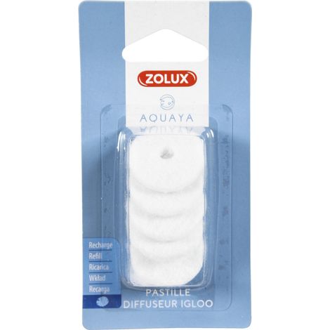 5 pastilles de rechange pour Diffuseur d'air igloo  pour aquarium - zolux