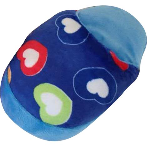 Jouet à mâcher en peluche pour chien, avec couineur, résistant aux morsures, en forme de chausson mignon et doux, pour chiot, bleu. (1/5)