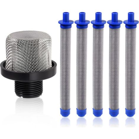 Kit de Remplacement de Filtre pour pulvérisateur, inclut 1 Filtre d'entrée 288716 et 5 filtres pour Pistolet à Peinture sans air 288749, Compatible avec Les Pistolets à Peinture sans air (1/5)