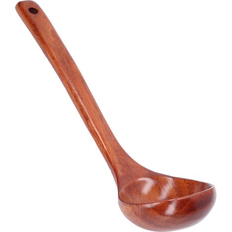 Cuillère en Bois Long Manche pour Cuisine, Restaurant et Préparation de Porridge (1/5)