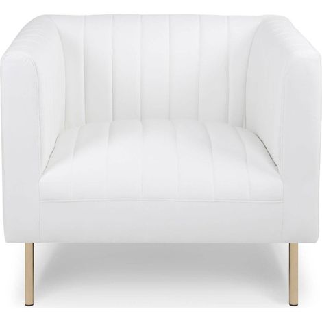 Fauteuil Design "Taylor" 84cm Blanc (1/5)