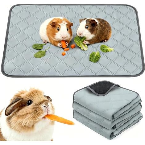 Reusable Anti-Urine Mats for Guinea Pig (60 x 45 cm)  Non-Skid, Accessory for Guinea Pig Cage, House and Indoor Enclosure
