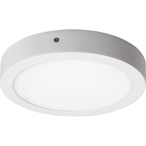 Plafonnier encastré LED 18W 22,5cm rond blanc mat Lois (1/4)