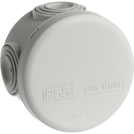 Caja de derivación redonda estanca con cierre de clic - 4 entradas - 960°C - IP55 - SUM'OHM Ø60x40