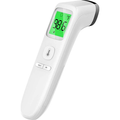 Thermomètre frontal, thermomètre pour bébé et adulte avec alarme de fièvre, écran LCD et mémoire (1/5)