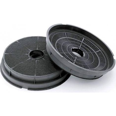 KIT COPPIA FILTRI CAPPA CARBONE ATTIVO ROTONDO AIRLUX GLEM D.19CM ALT.3,7CM