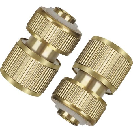 Brass Garden Hose Quick Connector, 1/2 Inch Expandable Garden Tap Connector, Garden Tap Adapter for Washing Machine and Gardening (1/5)