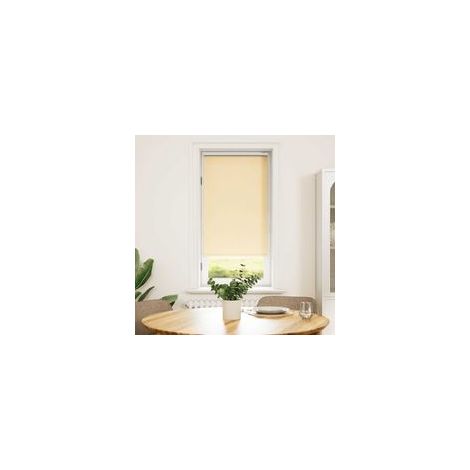 Store occultant à enrouleur 44,4 x 100 cm, largeur du tissu 40 cm, beige - Crezuo (1/4)