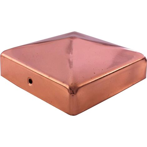 Pfostenkappe Kupfer Pyramide 7x7 Abdeckkappe für Pfosten 71mm (1/3)