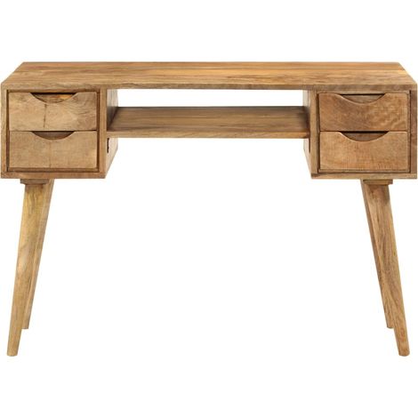 Bureau,Table de travail,Table d'étude avec tiroirs 110x47x76 cm bois de manguier solide CFW499070 (1/5)