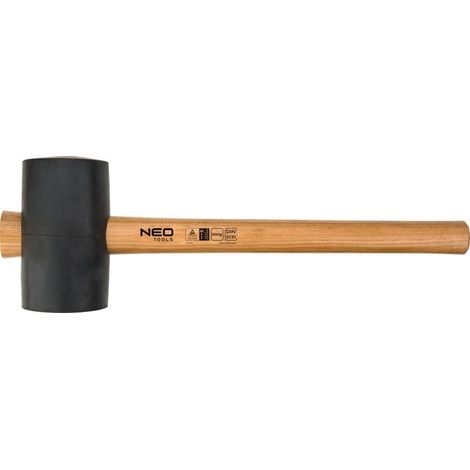Martillo de goma de 90 mm/1200 g con mango de nogal americano. (1/2)