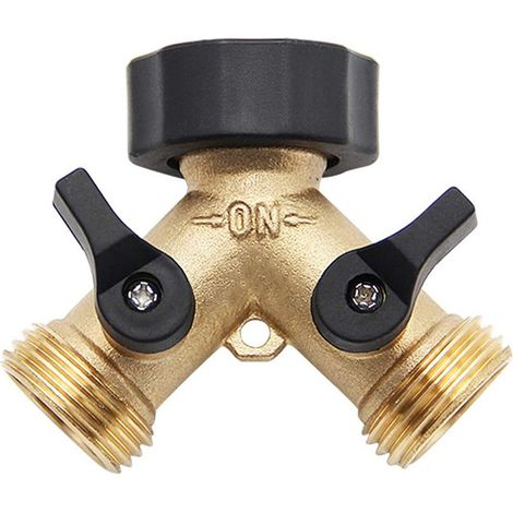 Y-Verbinder aus Messing für Wasser, hitzebeständig und auslaufsicher, 2-Wege-Wasserhahnverteiler, Typ B (1/5)