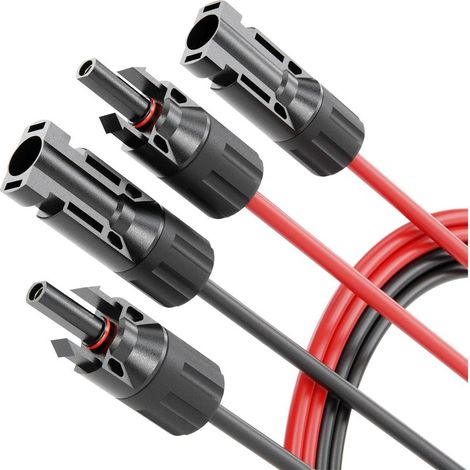 2 Câble Solaire, 4mm2, H1Z2Z2-K, Résistant UV, Noir Et Rouge, Pour Panneau Photovoltaïque (1/5)