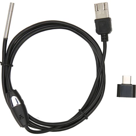 Endoscope USB 1080p avec caméra 3,9 mm, étanche IP67, type C, pour réparation automobile, 1 m (3,3 pi) avec 6 LED à luminosité variable. (1/4)