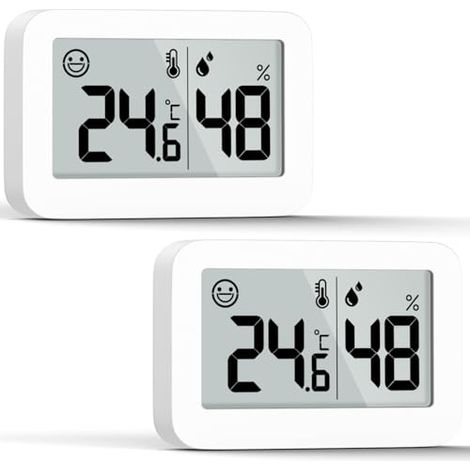 Mini-Hygrometer und -Thermometer für den Innenbereich, Feuchtigkeitsmesser mit Celsius-Anzeige (℃), digitaler Temperaturmonitor für Gewächshäuser, Babyzimmer, Keller, Reptilienbrutschränke (1/5)